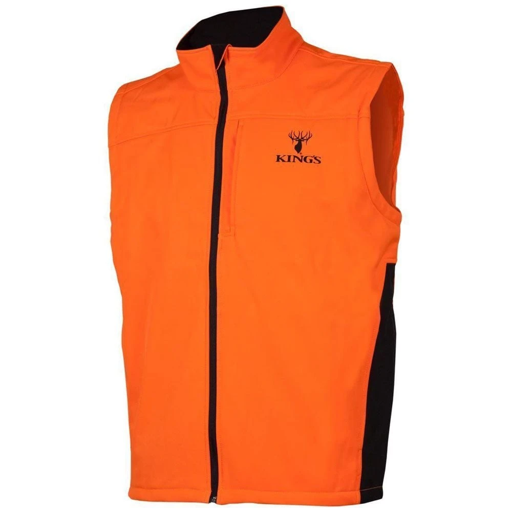 King's Camo Blaze Orange Soft Shell Vest 3 King's Camo Blaze Orange Soft Shell Vest