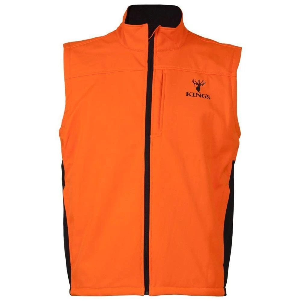 King's Camo Blaze Orange Soft Shell Vest 4 King's Camo Blaze Orange Soft Shell Vest - Image 2