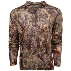 King's Camo XKG Foundation 150 Merino 1/4 Zip -Hunting Clothing Store king s camo xkg foundation 150 merino 1 4 zip desert shadow front